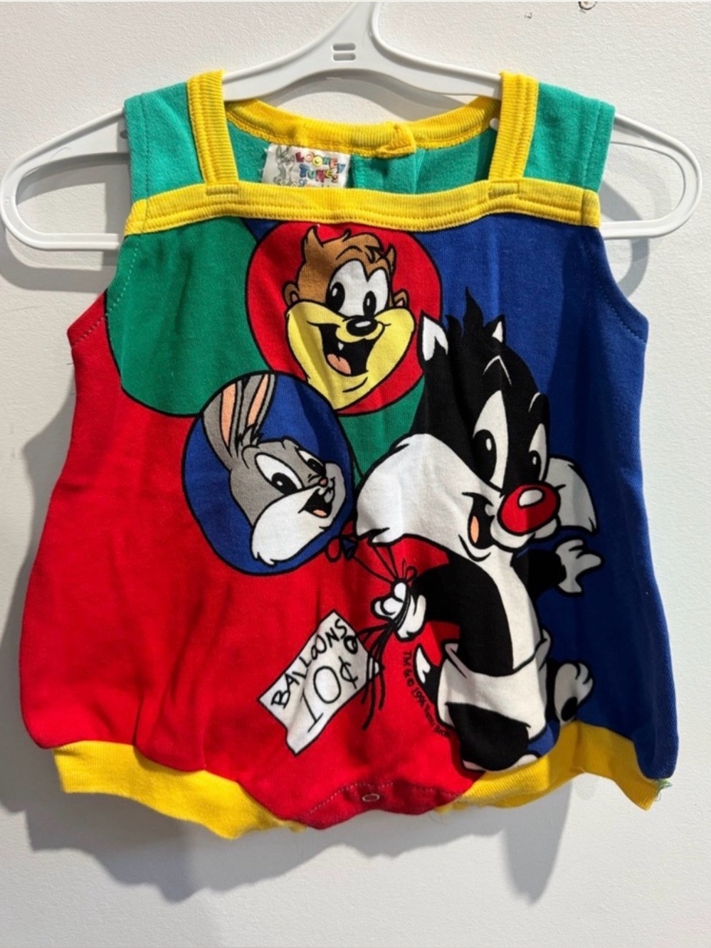 🔥Vintage 1994 Baby Looney Tunes Romper